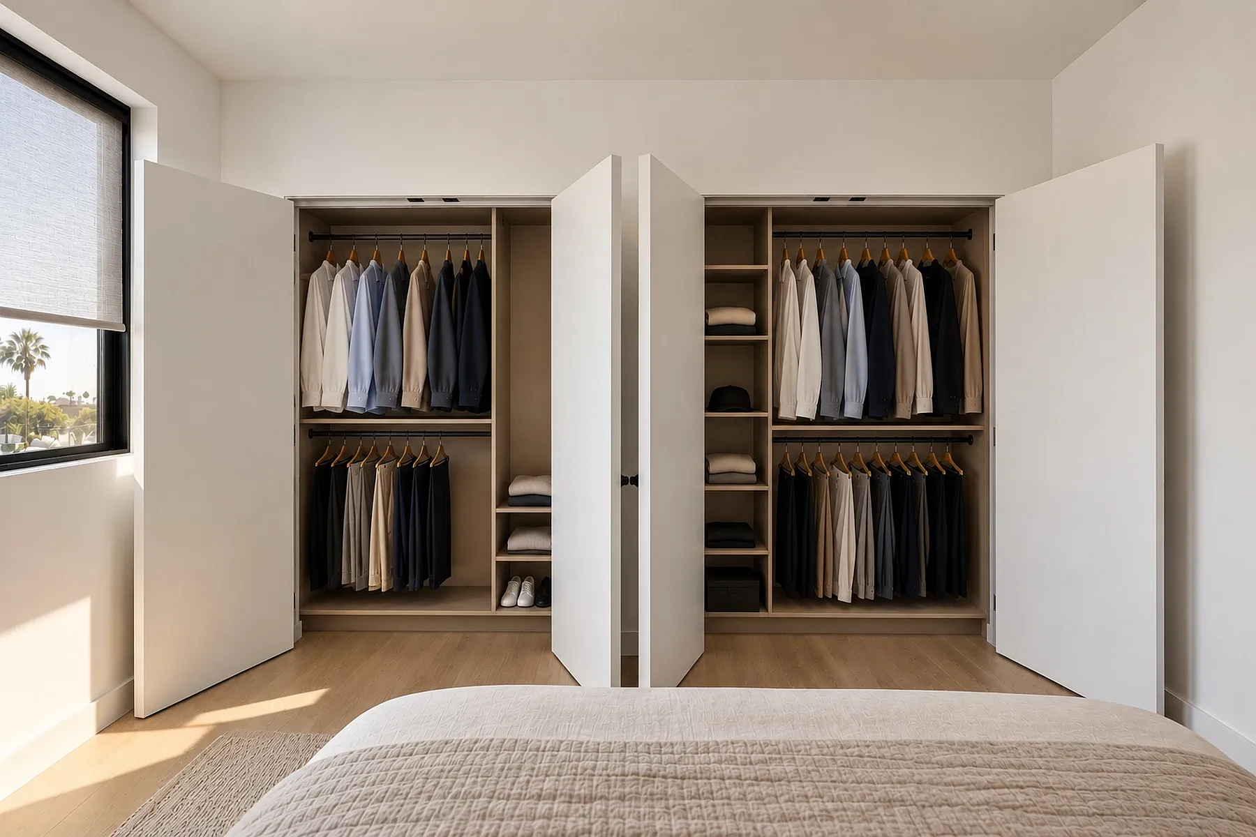 Built-in bedroom closet